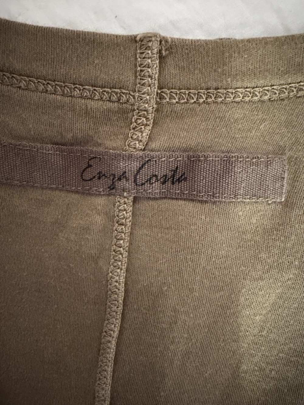 Enza Costa - high end tank top. Olive color